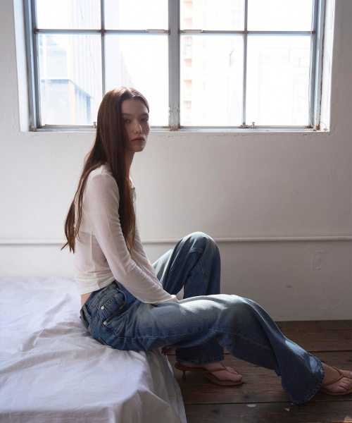 SSIN AND LEE(シンアンドリー)の「Hailey ウォッシュドデニムパンツ ミッドブルー(デニムパンツ・レディース・その他・SMALL/MEDIUM)」の6枚目の写真
