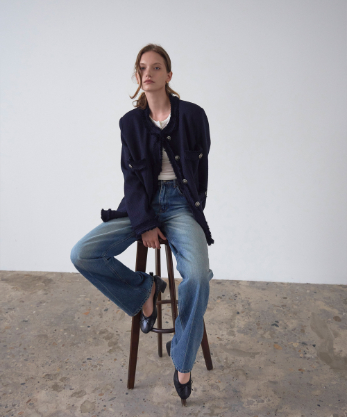 SSIN AND LEE(シンアンドリー)の「Hailey ウォッシュドデニムパンツ ミッドブルー(デニムパンツ・レディース・その他・SMALL/MEDIUM)」の2枚目の写真