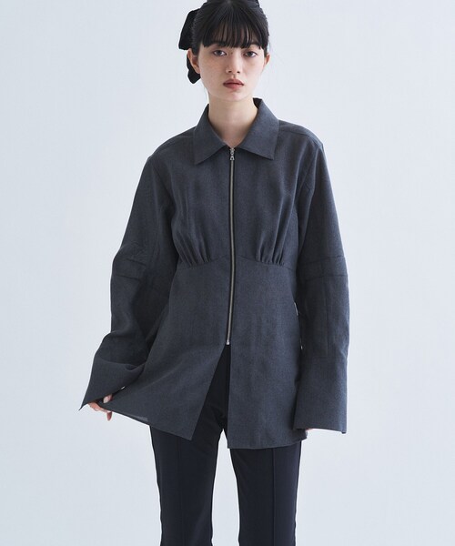 CODE A（コードエー）の「thin gather shirts（シャツ/ブラウス）」 - WEAR