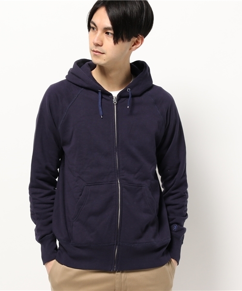 GYMPHLEX（ジムフレックス）の「【GYMPHLEX】ジムフレックスコットンテリーパーカ-（パーカー・メンズ・ホワイト/ネイビー/グレー・LARGE/MEDIUM）」の3枚目の写真