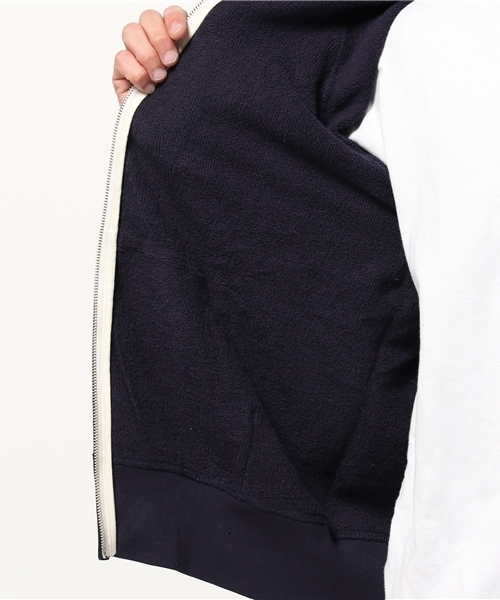 GYMPHLEX（ジムフレックス）の「【GYMPHLEX】ジムフレックスコットンテリーパーカ-（パーカー・メンズ・ホワイト/ネイビー/グレー・LARGE/MEDIUM）」の9枚目の写真