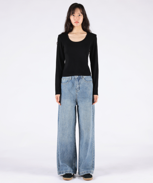 REBRENNER(リブレンナー)の「ポイントショルダー スリムフィット ロングスリーブ ブラウン(Tシャツ/カットソー・レディース・その他・FREE)」の10枚目の写真