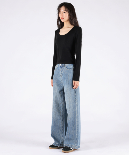 REBRENNER(リブレンナー)の「ポイントショルダー スリムフィット ロングスリーブ ブラウン(Tシャツ/カットソー・レディース・その他・FREE)」の11枚目の写真