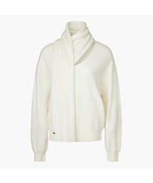 KUME（クメ）の「Raccoon Blend Muffler Knit Sweater, Ivory（ニット/セーター）」