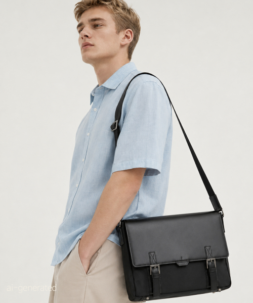 BEDFORD11TH（ベッドフォードイレブンス）の「ポリゴン ダブルベルト クロスボディ [ブラック]（メッセンジャーバッグ・メンズ・その他・FREE）」の12枚目の写真