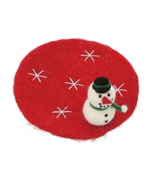 MARK'S（マークス）の「ネパールから届いたエシカルなフェルトこもの フェルトコースター・マスコット付 マークス クリスマスコレクション（ランチョンマット/テーブルウェア）」