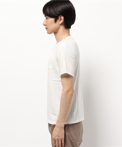 VIBGYOR(ヴィブジョー)の「ピグメントクルーネック半袖T (RM)(Tシャツ/カットソー・メンズ・ブラック/ネイビー/サックスブルー/レモンイエロー/レッド/オフホワイト/ベージュ・LARGE/MEDIUM)」の8枚目の写真