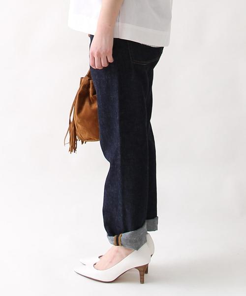 coen（コーエン）の「綿麻ボーイズデニムパンツ（デニムパンツ・レディース・ネイビー/コバルトブルー・SMALL/LARGE/MEDIUM）」の5枚目の写真