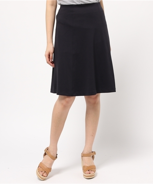 NATURAL BEAUTY BASIC(ナチュラルビューティーベーシック)の「【美人百花 4月号掲載】ポンチスカート(スカート・レディース・ネイビー/ホワイト系その他/カーキ・MEDIUM/SMALL)」の3枚目の写真