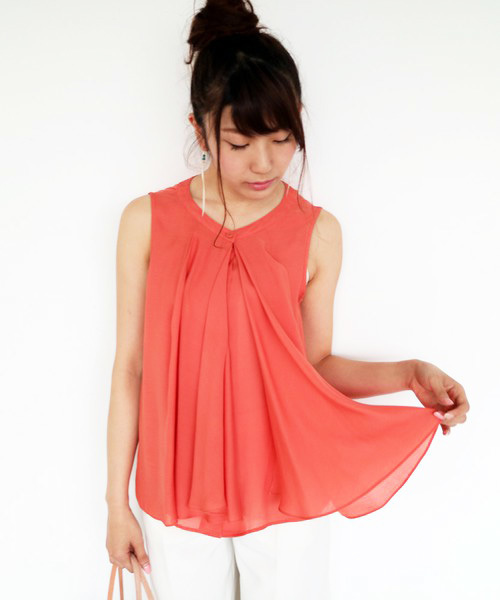 N.（N. Natural Beauty Basic）（エヌエヌナチュラルビューティーベーシック）の「ビエラブラウス（シャツ/ブラウス・レディース・ブルー/ホワイト/ホワイト系その他/ネイビー/オレンジ・MEDIUM）」の5枚目の写真