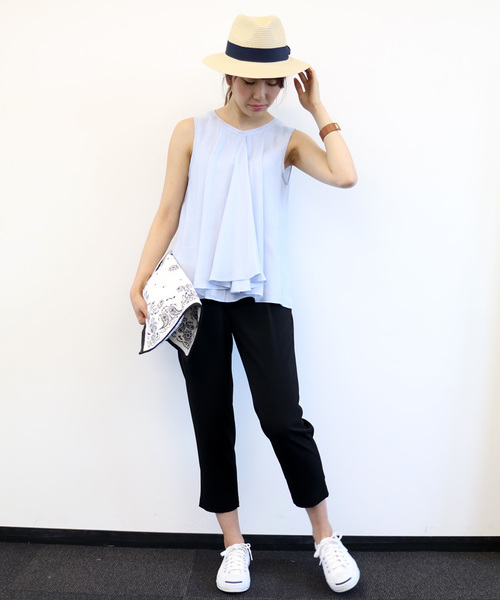 N.（N. Natural Beauty Basic）（エヌエヌナチュラルビューティーベーシック）の「ビエラブラウス（シャツ/ブラウス・レディース・ブルー/ホワイト/ホワイト系その他/ネイビー/オレンジ・MEDIUM）」の14枚目の写真