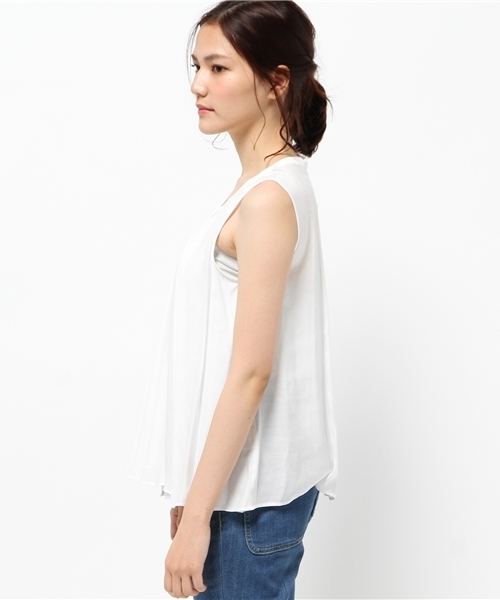 N.（N. Natural Beauty Basic）（エヌエヌナチュラルビューティーベーシック）の「ビエラブラウス（シャツ/ブラウス・レディース・ブルー/ホワイト/ホワイト系その他/ネイビー/オレンジ・MEDIUM）」の7枚目の写真