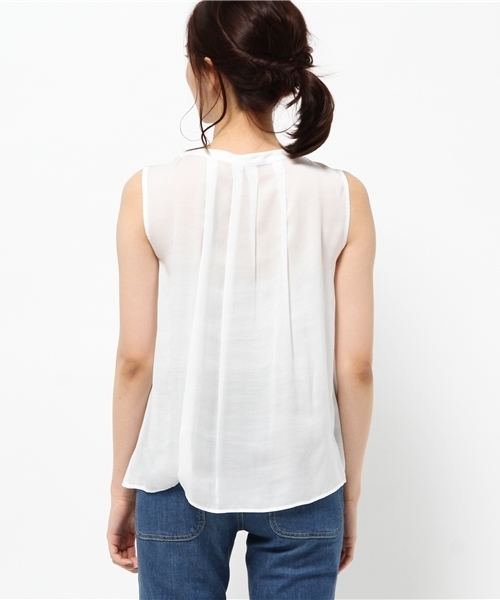 N.（N. Natural Beauty Basic）（エヌエヌナチュラルビューティーベーシック）の「ビエラブラウス（シャツ/ブラウス・レディース・ブルー/ホワイト/ホワイト系その他/ネイビー/オレンジ・MEDIUM）」の8枚目の写真