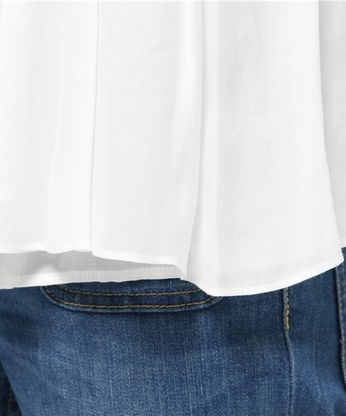 N.（N. Natural Beauty Basic）（エヌエヌナチュラルビューティーベーシック）の「ビエラブラウス（シャツ/ブラウス・レディース・ブルー/ホワイト/ホワイト系その他/ネイビー/オレンジ・MEDIUM）」の10枚目の写真