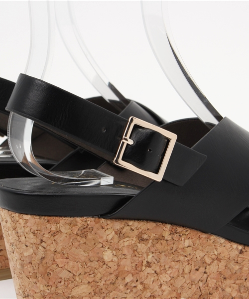 LE TALON（ルタロン）の「7.5cmクロスプラットサンダル◆（サンダル・レディース・ベージュ/シルバー/ブラック・35.5/36.5/37.5/38）」の8枚目の写真