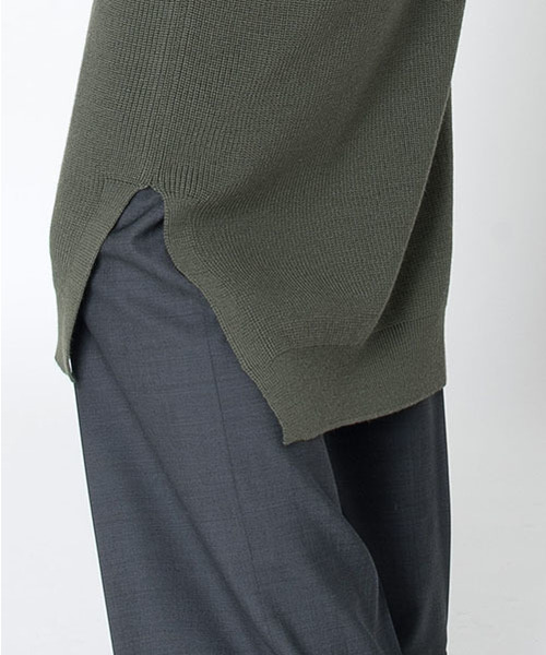 HELIOPOLE（エリオポール）の「畦編みオフタートルジレワンピース（ワンピース・レディース・キャメル/カーキ/ブルー/ネイビー・38）」の6枚目の写真