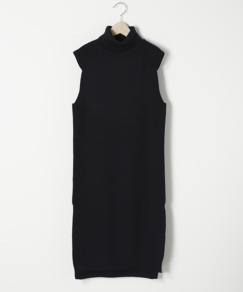 HELIOPOLE（エリオポール）の「畦編みオフタートルジレワンピース（ワンピース・レディース・キャメル/カーキ/ブルー/ネイビー・38）」の15枚目の写真