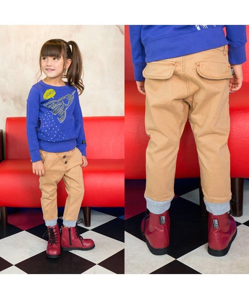 BREEZE（ブリーズ）の「ネット限定裾リブジョガーパンツ(9分丈)（その他パンツ・キッズ・レッド/カーキ/チャコール/ネイビー/ベージュ・95/120/110/130/100/140/80/90）」の19枚目の写真