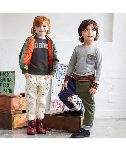 BREEZE（ブリーズ）の「ネット限定裾リブジョガーパンツ(9分丈)（その他パンツ・キッズ・レッド/カーキ/チャコール/ネイビー/ベージュ・95/120/110/130/100/140/80/90）」の20枚目の写真