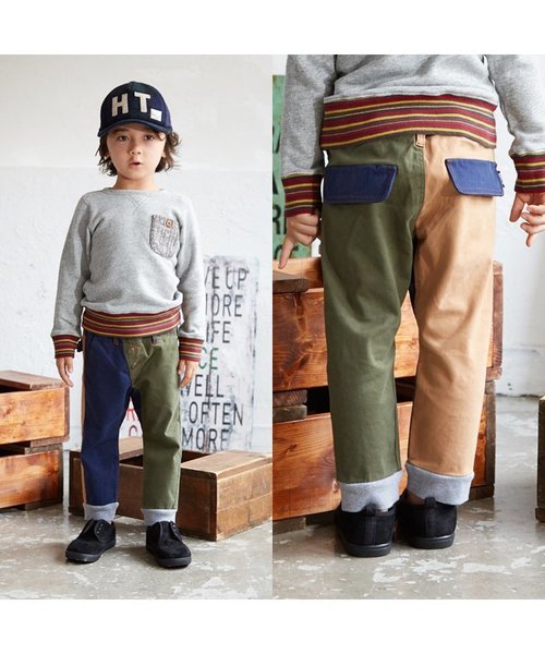 BREEZE（ブリーズ）の「ネット限定裾リブジョガーパンツ(9分丈)（その他パンツ・キッズ・レッド/カーキ/チャコール/ネイビー/ベージュ・95/120/110/130/100/140/80/90）」の13枚目の写真