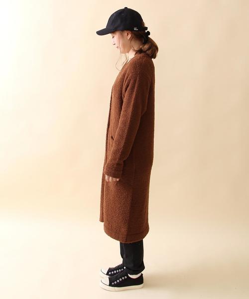 coen（コーエン）の「モールヤーンロングカーディガン（カーディガン/ボレロ・レディース・ブラウン/ネイビー・FREE）」の10枚目の写真