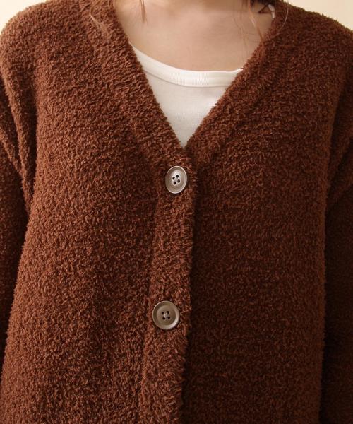 coen（コーエン）の「モールヤーンロングカーディガン（カーディガン/ボレロ・レディース・ブラウン/ネイビー・FREE）」の12枚目の写真