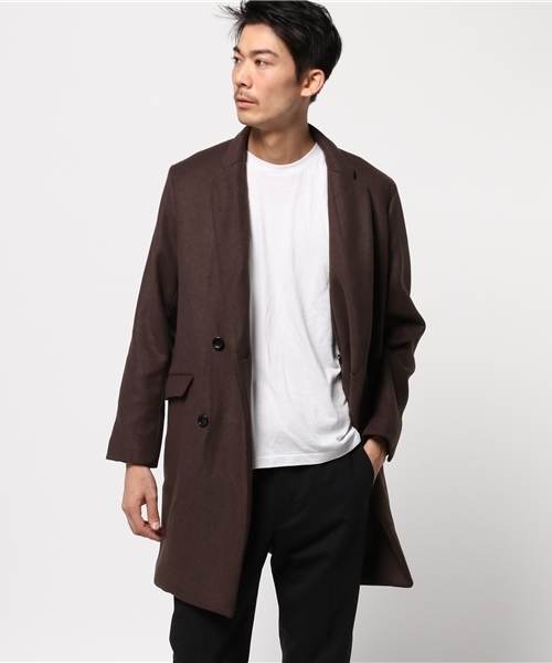 WEGO(ウィゴー)の「WEGO/メルトンダブルチェスターコート(チェスターコート・メンズ・ダークグレー/ブラック系その他4/ブラウン/ネイビー/ブラック・MEDIUM/LARGE)」の11枚目の写真