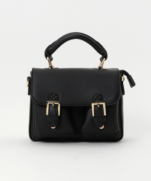 PLAIN CLOTHING（プレーンクロージング）の「フロントダブルポケットハンドバッグ/ショルダーバッグ【PLAIN CLOTHING】（ショルダーバッグ・レディース・ブラック/キャメル/グレー・FREE）」の18枚目の写真