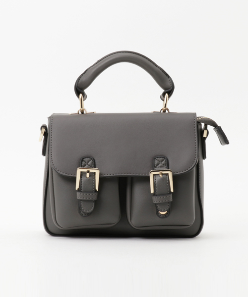 PLAIN CLOTHING（プレーンクロージング）の「フロントダブルポケットハンドバッグ/ショルダーバッグ【PLAIN CLOTHING】（ショルダーバッグ・レディース・ブラック/キャメル/グレー・FREE）」の21枚目の写真