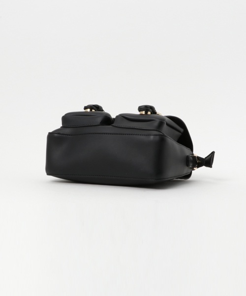 PLAIN CLOTHING（プレーンクロージング）の「フロントダブルポケットハンドバッグ/ショルダーバッグ【PLAIN CLOTHING】（ショルダーバッグ・レディース・ブラック/キャメル/グレー・FREE）」の10枚目の写真