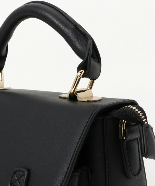 PLAIN CLOTHING（プレーンクロージング）の「フロントダブルポケットハンドバッグ/ショルダーバッグ【PLAIN CLOTHING】（ショルダーバッグ・レディース・ブラック/キャメル/グレー・FREE）」の11枚目の写真