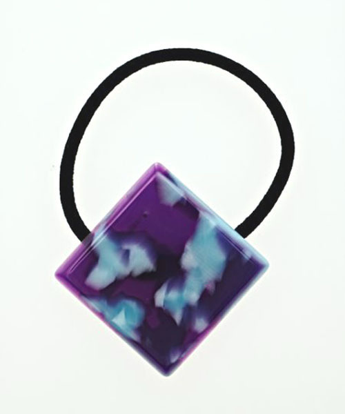 チャイハネ（チャイハネ）の「【チャイハネ】マーブルスクエアヘアゴム（ヘアゴム・レディース・ブラウン/ホワイト/ブルー/クリア・FREE）」の7枚目の写真