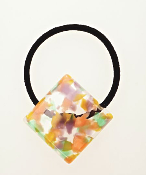 チャイハネ（チャイハネ）の「【チャイハネ】マーブルスクエアヘアゴム（ヘアゴム・レディース・ブラウン/ホワイト/ブルー/クリア・FREE）」の8枚目の写真