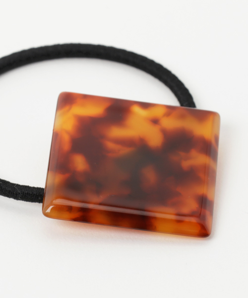 チャイハネ（チャイハネ）の「【チャイハネ】マーブルスクエアヘアゴム（ヘアゴム・レディース・ブラウン/ホワイト/ブルー/クリア・FREE）」の9枚目の写真