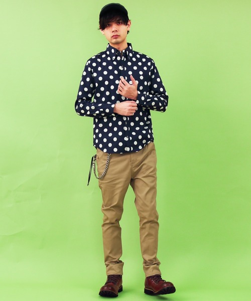 ８(eight)（エイト）の「ドット長袖シャツ 日本製（シャツ/ブラウス・メンズ・ブルー系その他/ホワイト系その他/ホワイト系その他2/ブルー系その他2/ブラック系その他2/ブラック系その他・LARGE/MEDIUM/X-LARGE）」の14枚目の写真