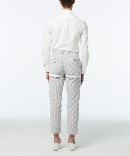 koe×THOM BROWNE（コエトムブラウン）の「[koe×THOM BROWNE]MENS BOAT SEERSUCKER PANTS（その他パンツ・メンズ・ネイビー・SMALL/MEDIUM/LARGE）」の5枚目の写真