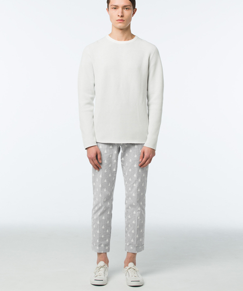 koe×THOM BROWNE（コエトムブラウン）の「[koe×THOM BROWNE]MENS BOAT SEERSUCKER PANTS（その他パンツ・メンズ・ネイビー・SMALL/MEDIUM/LARGE）」の17枚目の写真