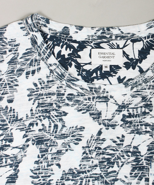 ESSENTIAL GARMENT MEN'S BIGI（エッセンシャルガーメントメンズビギ）の「クルーネック リーフ柄　両面プリントＴシャツ/ポケットＴ（Tシャツ/カットソー・メンズ・カーキ/ネイビー・L/M/S）」の14枚目の写真