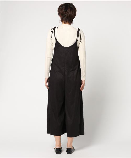 MERLOT（メルロー）の「肩リボンサロペットワイドパンツ1202（サロペット/オーバーオール・レディース・ブラック/パープル/ブルーグレー/キャメル・FREE）」の6枚目の写真