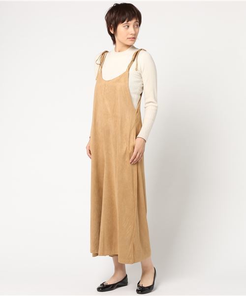 MERLOT（メルロー）の「肩リボンサロペットワイドパンツ1202（サロペット/オーバーオール・レディース・ブラック/パープル/ブルーグレー/キャメル・FREE）」の11枚目の写真