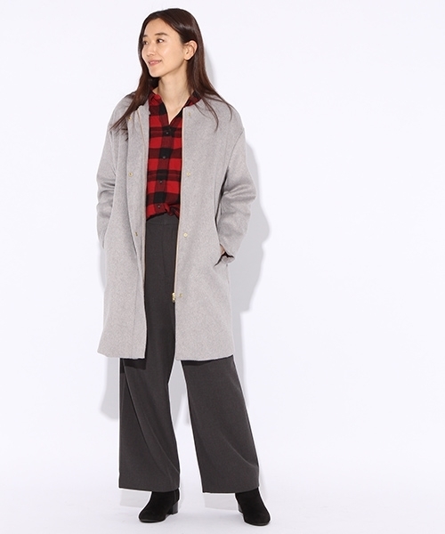 niko and...（ニコアンド）の「20ふんわりネルチェックシャツ（シャツ/ブラウス・レディース・グレー/ネイビー/イエロー/レッド・MEDIUM/LARGE/SMALL）」の10枚目の写真