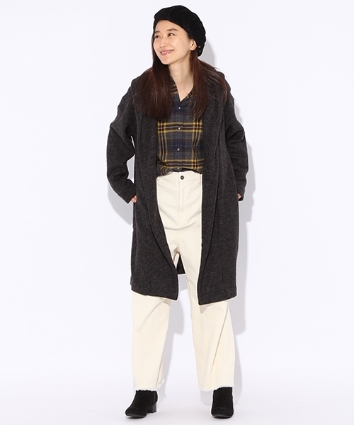 niko and...（ニコアンド）の「20ふんわりネルチェックシャツ（シャツ/ブラウス・レディース・グレー/ネイビー/イエロー/レッド・MEDIUM/LARGE/SMALL）」の11枚目の写真