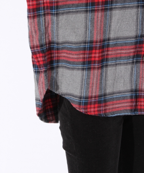 niko and...（ニコアンド）の「20ふんわりネルチェックシャツ（シャツ/ブラウス・レディース・グレー/ネイビー/イエロー/レッド・MEDIUM/LARGE/SMALL）」の19枚目の写真