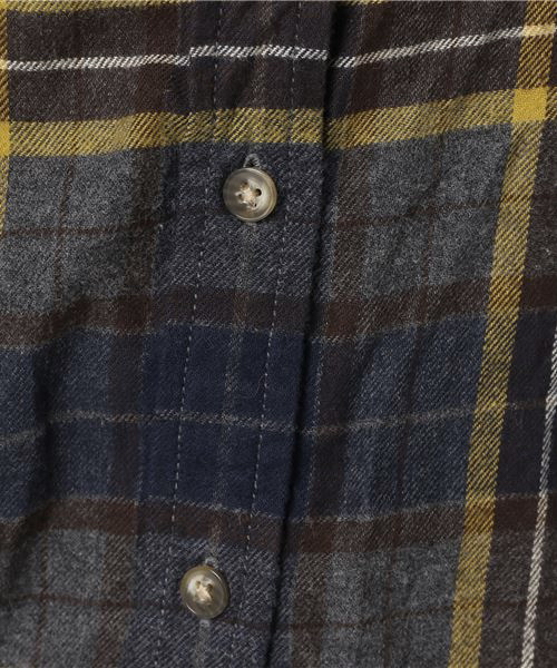 niko and...（ニコアンド）の「20ふんわりネルチェックシャツ（シャツ/ブラウス・レディース・グレー/ネイビー/イエロー/レッド・MEDIUM/LARGE/SMALL）」の9枚目の写真