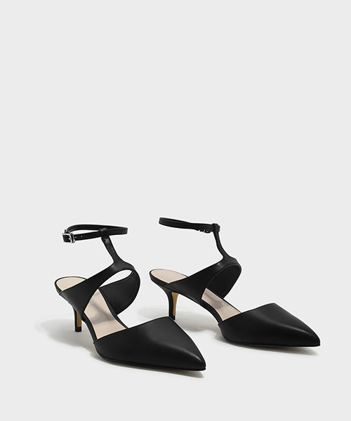 CHARLES & KEITH（チャールズ & キース）の「アンクルストラップヒール / ANKLE STRAP HEELS（パンプス・レディース・ブラック/シルバー・22.5cm/24.5cm/23.5cm/23cm/25cm）」の4枚目の写真