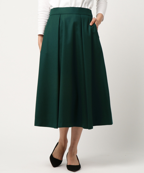 22 OCTOBRE（ヴァンドゥ－オクトーブル）の「ハイカウントフラノフレアスカート（スカート・レディース・グレー/ブルー/グリーン・38）」の11枚目の写真