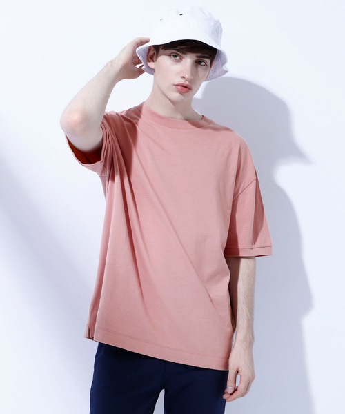 EMMA CLOTHES（エマクローズ）の「コーマビッグシルエットカットソー（Tシャツ/カットソー・メンズ・スモークピンク/オリーブ/ネイビー/オフホワイト/イエロー/ブラウン/ブラック/チャコール・FREE）」の8枚目の写真