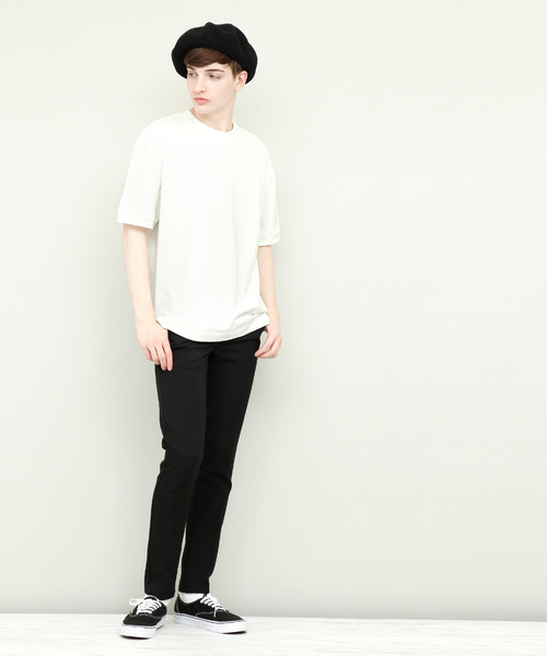 EMMA CLOTHES（エマクローズ）の「コーマビッグシルエットカットソー（Tシャツ/カットソー・メンズ・スモークピンク/オリーブ/ネイビー/オフホワイト/イエロー/ブラウン/ブラック/チャコール・FREE）」の16枚目の写真