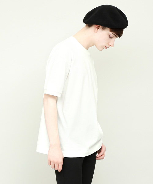 EMMA CLOTHES（エマクローズ）の「コーマビッグシルエットカットソー（Tシャツ/カットソー・メンズ・スモークピンク/オリーブ/ネイビー/オフホワイト/イエロー/ブラウン/ブラック/チャコール・FREE）」の17枚目の写真