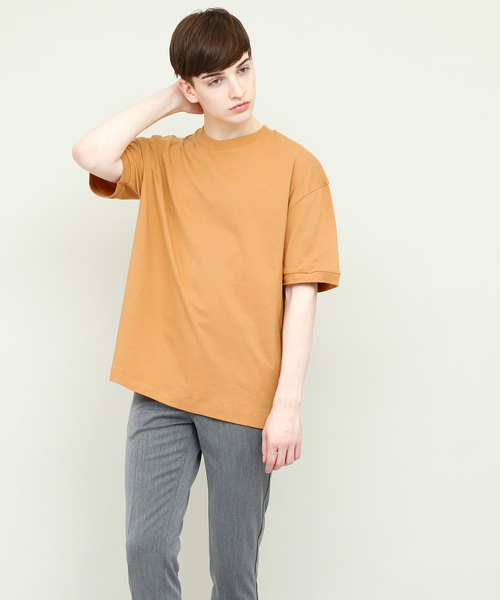 EMMA CLOTHES（エマクローズ）の「コーマビッグシルエットカットソー（Tシャツ/カットソー・メンズ・スモークピンク/オリーブ/ネイビー/オフホワイト/イエロー/ブラウン/ブラック/チャコール・FREE）」の22枚目の写真